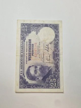 BILLETE 25 PESETAS 1954