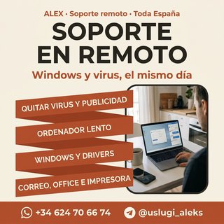 Soporte informático a distancia: Windows y limpiez