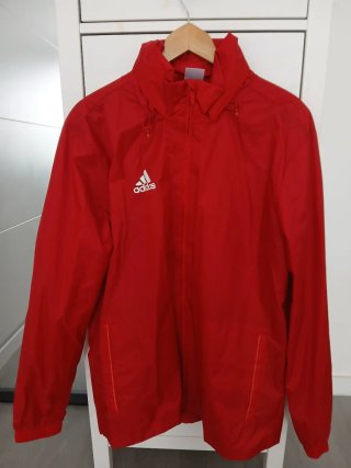 Chubasquero Adidas rojo oscuro. Talla L
