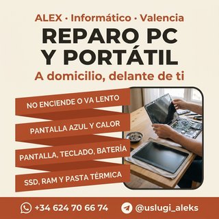 Técnico informático: reparar PC y portátil