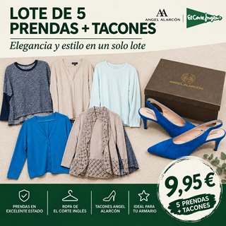 Lote Tacones Angel Alarcón T40 + 5 prendas Talla M