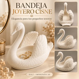 BANDEJA JOYERO EN FORMA DE CISNE