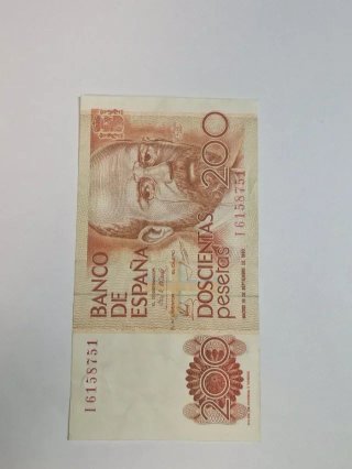 BILLETE 200 PESETAS 1980