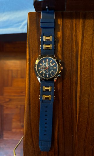 Reloj Rclok Azul y Dorado