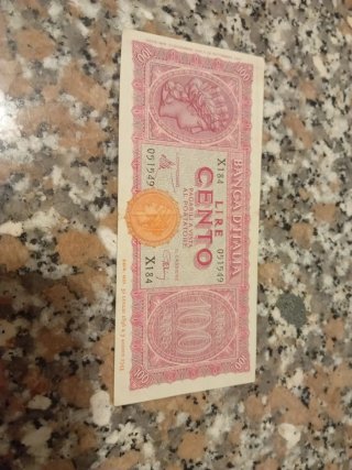 Banconota 100 Lire Banca d'Italia 1944