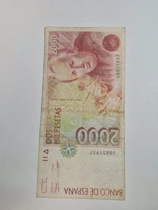 BILLETE 2000 PESETAS 1992 PRIMERA SERIE