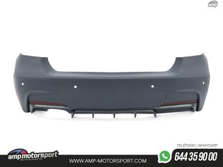 PARAGOLPES TRASERO PARA BMW SERIE 3 F30 2011-2019 LOOK M-PERFORMANCE CON PDC - SALIDA DOBLE IZQUIERDA