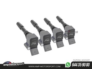 KIT DE 4 BOBINAS DE ENCENDIDO RACING LINE AUDI S3 8V / LEON 5F CUPRA / VW GOLF 7 GTI / R - 1.8 / 2.0 TFSI - GRIS