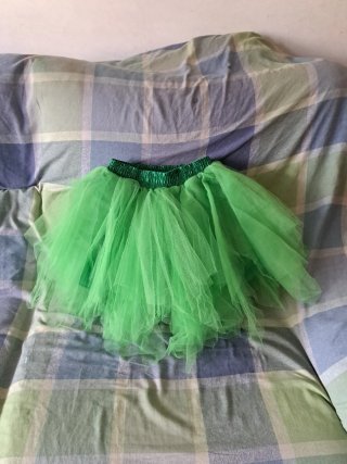 Tutu Falda de tul verde talla ( ver medidas) volum
