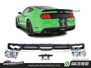 DIFUSOR TRASERO FORD MUSTANG MK6 2014-2017 + COLAS DOBLES