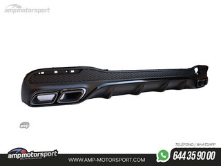 DIFUSOR TRASERO NEGRO CON COLAS NEGRAS PARA MERCEDES GLE W166