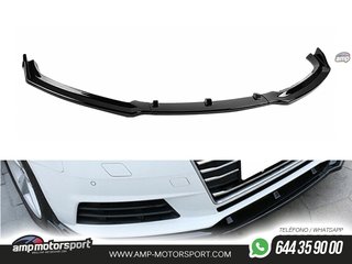 SPOILER DELANTERO PARA AUDI A4 B9 ESTÁNDAR 2015-2019 - NEGRO BRILLO