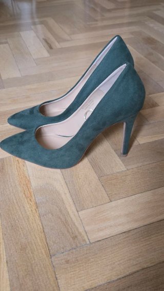 Zapatos de tacón verde