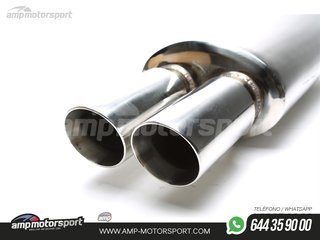 SILENCIOSO UNIVERSAL SALIDA DOBLE REDONDA 2x76MM
