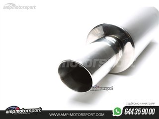 SILENCIOSO UNIVERSAL SALIDA OVAL INCLINADA 75 / 77 MM