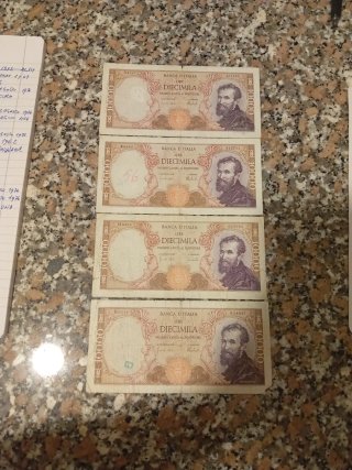 4 Banconote da 10.000 Lire Michelangelo