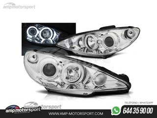 FAROS DELANTEROS OJOS DE ANGEL CCFL PARA PEUGEOT 206
