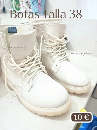 Botas Impermeables Beige Talla 38