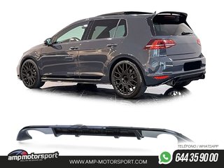 DIFUSOR TRASERO VOLKSWAGEN GOLF 7 GTI 2013-2017 NEGRO BRILLO