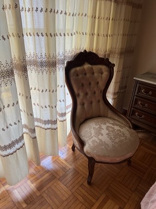 Silla Victoriana de Madera Maciza