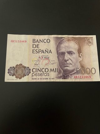 Billete 5000 Pesetas de 1979