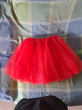 Falda de Tul Roja Talla Única 3 capas