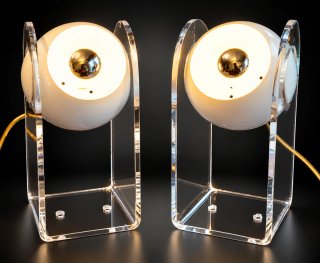 Pareja lámparas Space Age estilo Gino Sarfatti