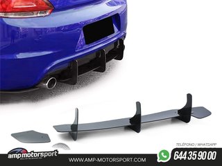 AÑADIDO DIFUSOR TRASERO VW SCIROCCO 2008-2017 NEGRO BRILLO