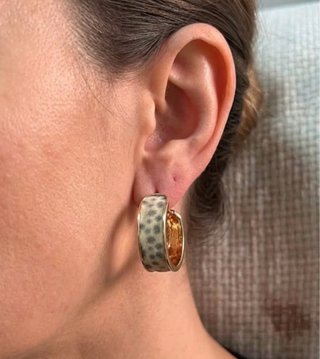 Pendientes de Aros con Estampado Leopardo
