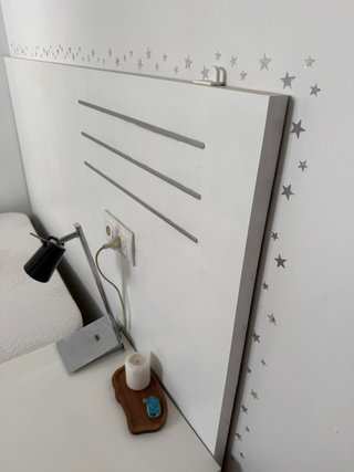Cabecero de Cama 155x98 de Madera Blanco