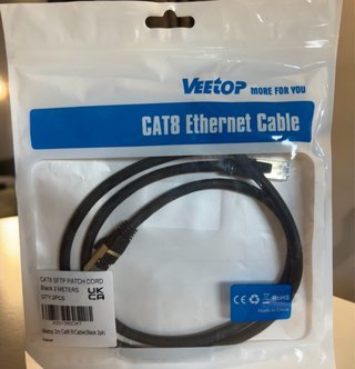 Pack 2 Cables Ethernet CAT8 2m Veetop