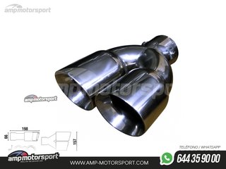 COLA DE ESCAPE DOBLE INOX DERECHA