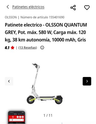 Patinete Eléctrico Olsson Quantum