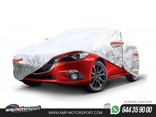 FUNDA PROTECTORA REFLECTIVA PARA COCHE, COLOR ALUMINIO, CON CIERRE, 120G ALGODÓN, TALLA M
