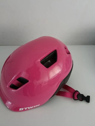 Casco Bici Niña B'Twin Rosa Talla XS