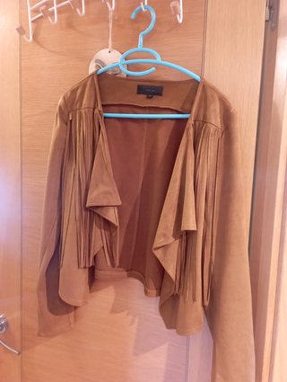Chaqueta con Flecos Marrón