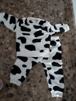 Conjunto Afelpado Estampado Vaca