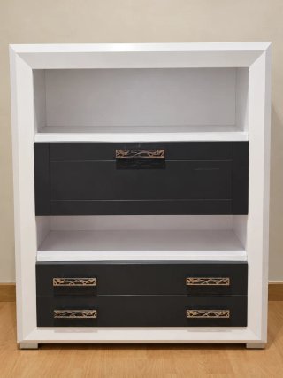 Mueble Auxiliar Blanco y Gris