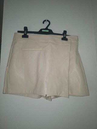 Falda pantalón beige