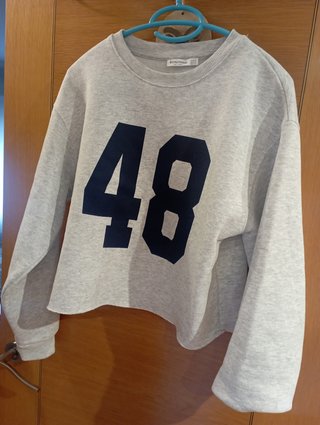 Sudadera Stradivarius Gris Talla S