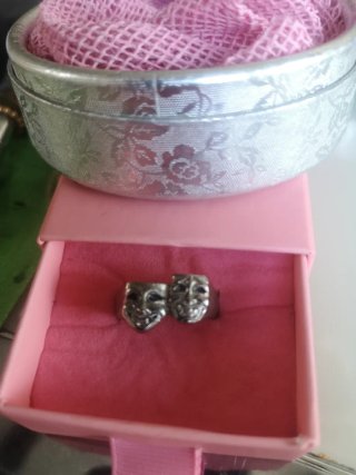 Anillo de Plata con Caretas