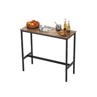 Bar Table, Sturdy Metal Frame High Top Pub Table,