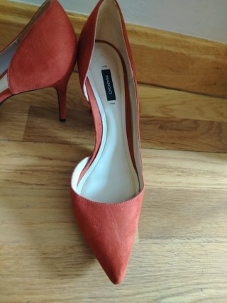 Zapatos de tacón Mango naranja