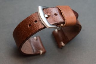 Correa de reloj de cuero marrón