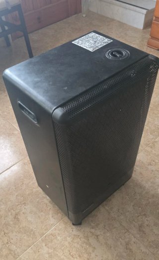 Estufa de gas negra