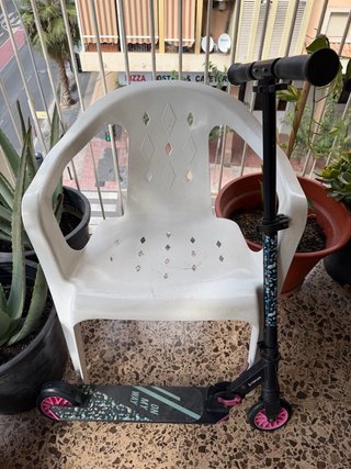 Patinete Infantil Negro y Rosa