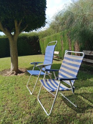 Set de 2 Sillas de Playa Plegables