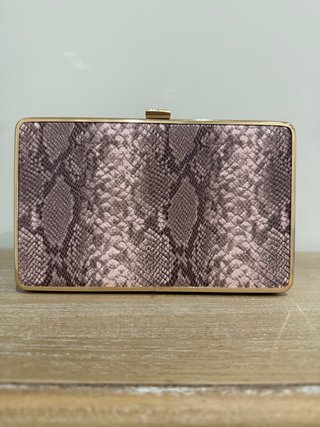 Bolso de fiesta efecto piel de serpiente