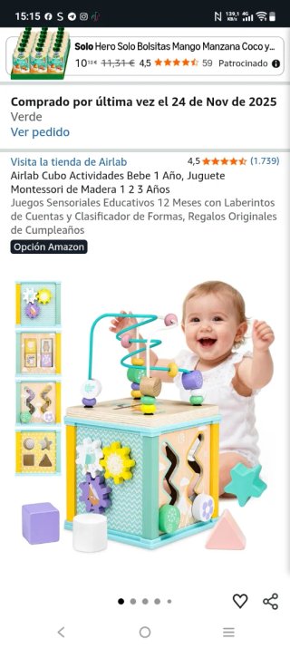 Cubo de Actividades Montessori de Madera