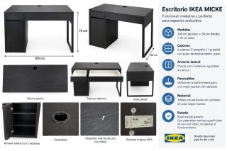 Escritorio IKEA MICKE color wengué